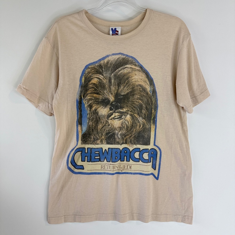 Junk Food Chewbacca Star Wars Shirt Mens M Tan Return of the Jedi Graphic Tee